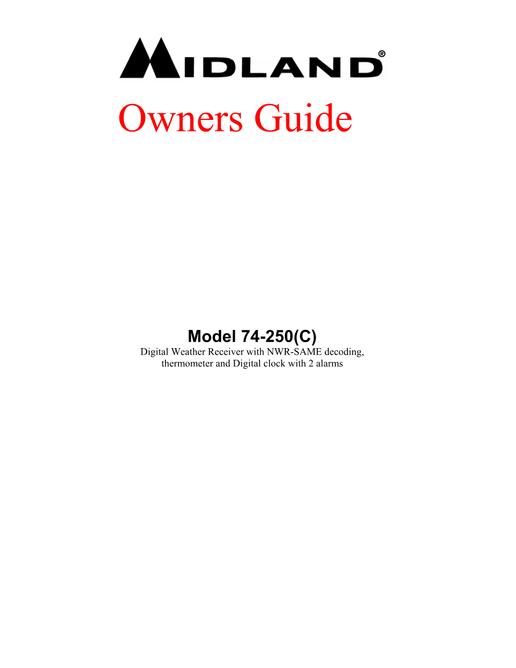Owners Guide