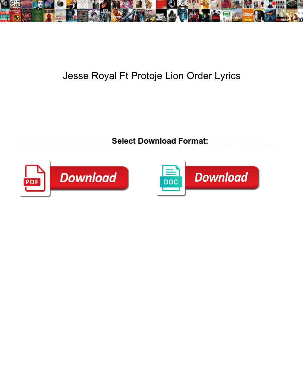 Jesse Royal Ft Protoje Lion Order Lyrics