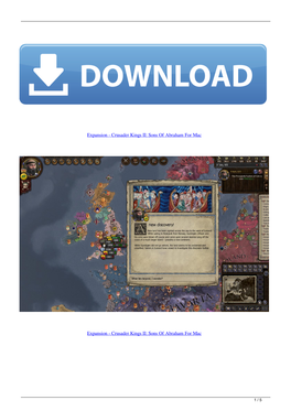 Expansion Crusader Kings II Sons of Abraham for Mac
