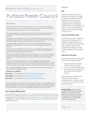 Putford Parish Council This Year