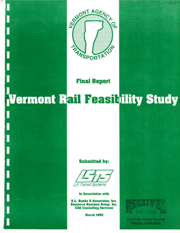 Vermont Rail Feasibility Study