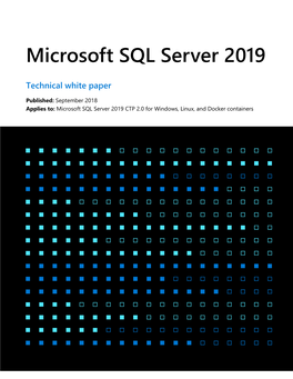 SQL Server 2019 Technical White Paper