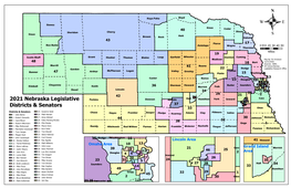2021 Nebraska Legislative Districts & Senators