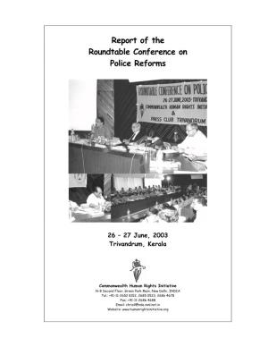 Report of the Roundtable Conference on Police Reforms