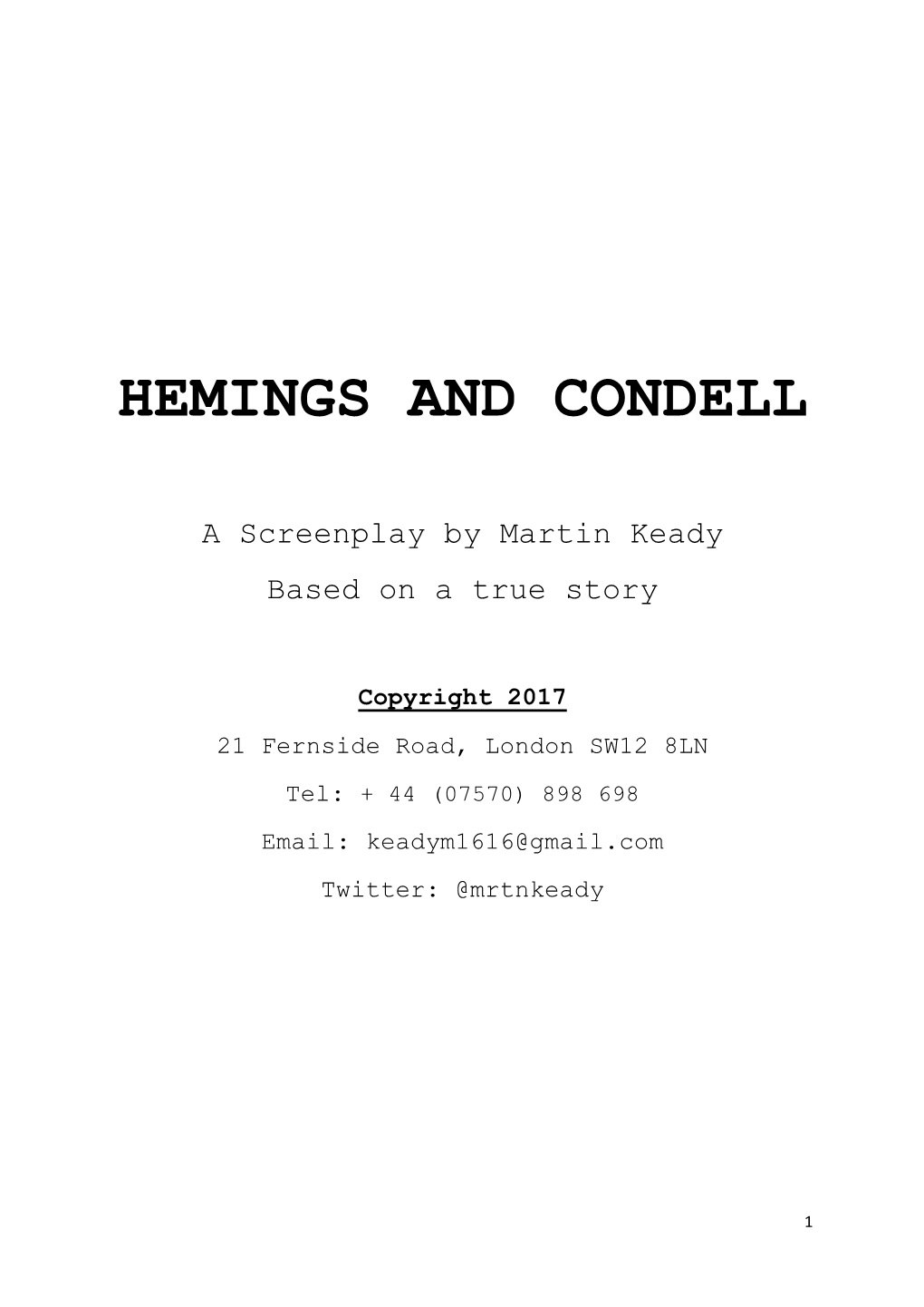 Hemings and Condell