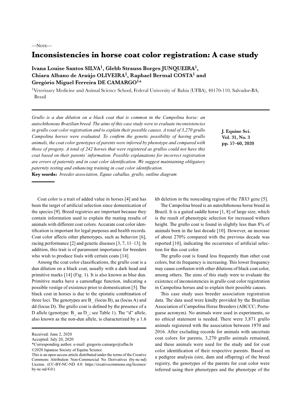 Inconsistencies in Horse Coat Color Registration: a Case Study