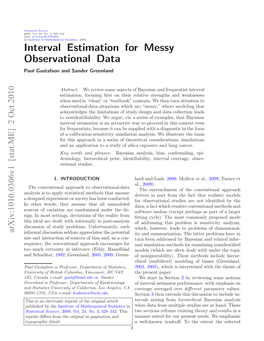 Interval Estimation for Messy Observational Data