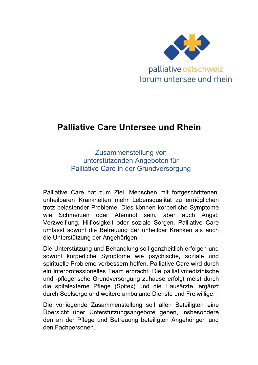 Palliative Care Untersee Und Rhein