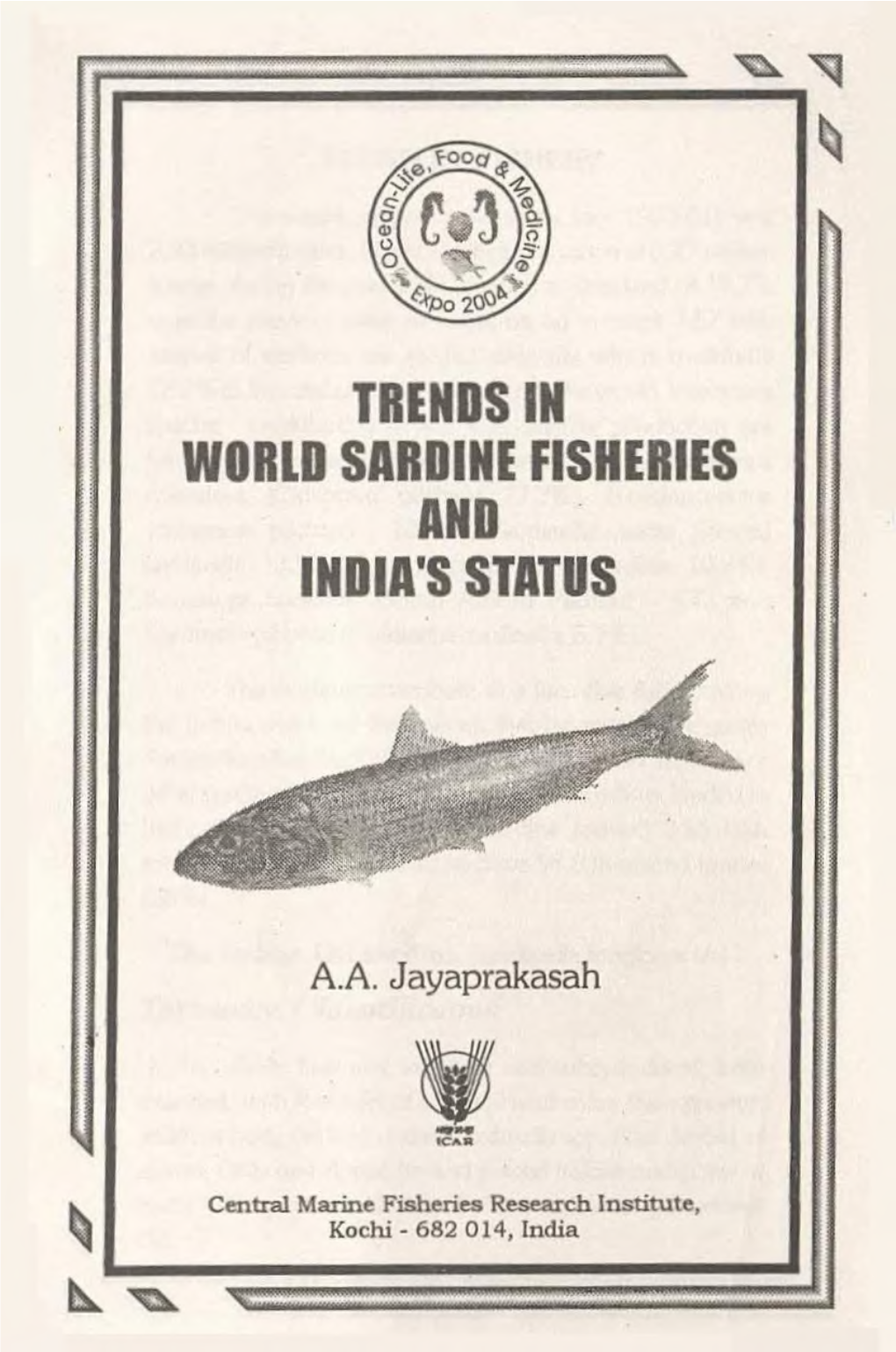 Trends in World Sardine Fisheries and India's Status \