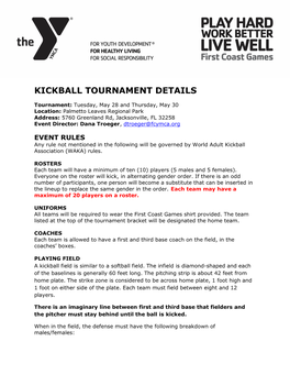 Kickball Tournament Details