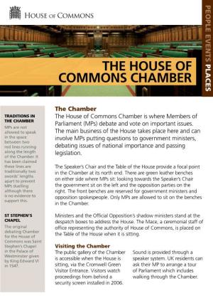 The House of Commons Chamber