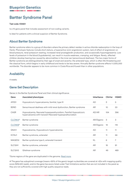 Blueprint Genetics Bartter Syndrome Panel