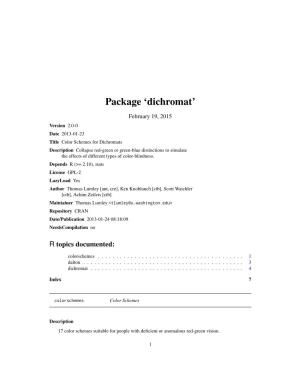 Package 'Dichromat'