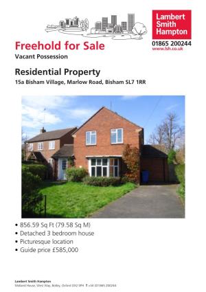 Freehold for Sale,15A Bisham Village, Marlow Road, Bisham SL7