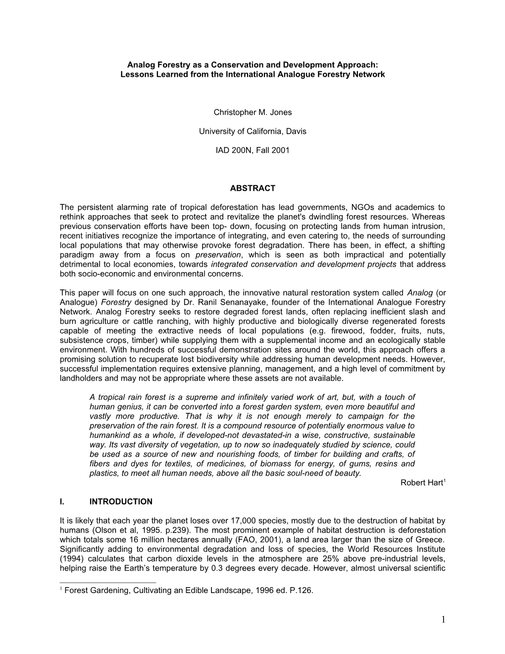 Analog Forestry As a Conservation and Development Approach: Lessons Learned from the International Analogue Forestry Network