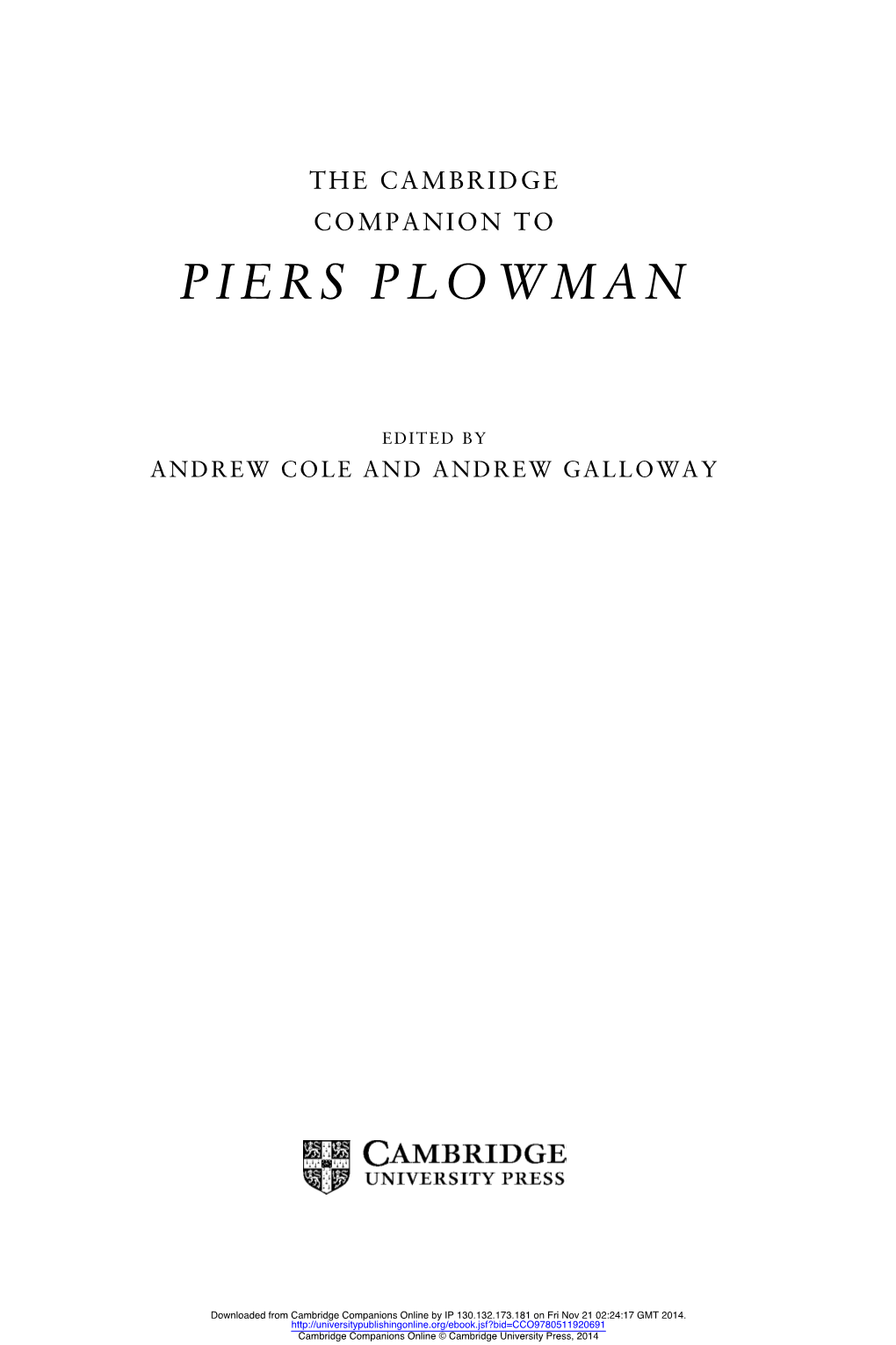 Piers Plowman