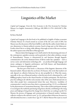 Linguistics of the Market