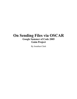 On OSCAR File Transfers