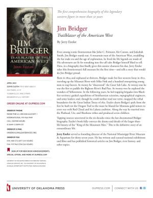 Jim Bridger Trailblazer of the American West by Jerry Enzler