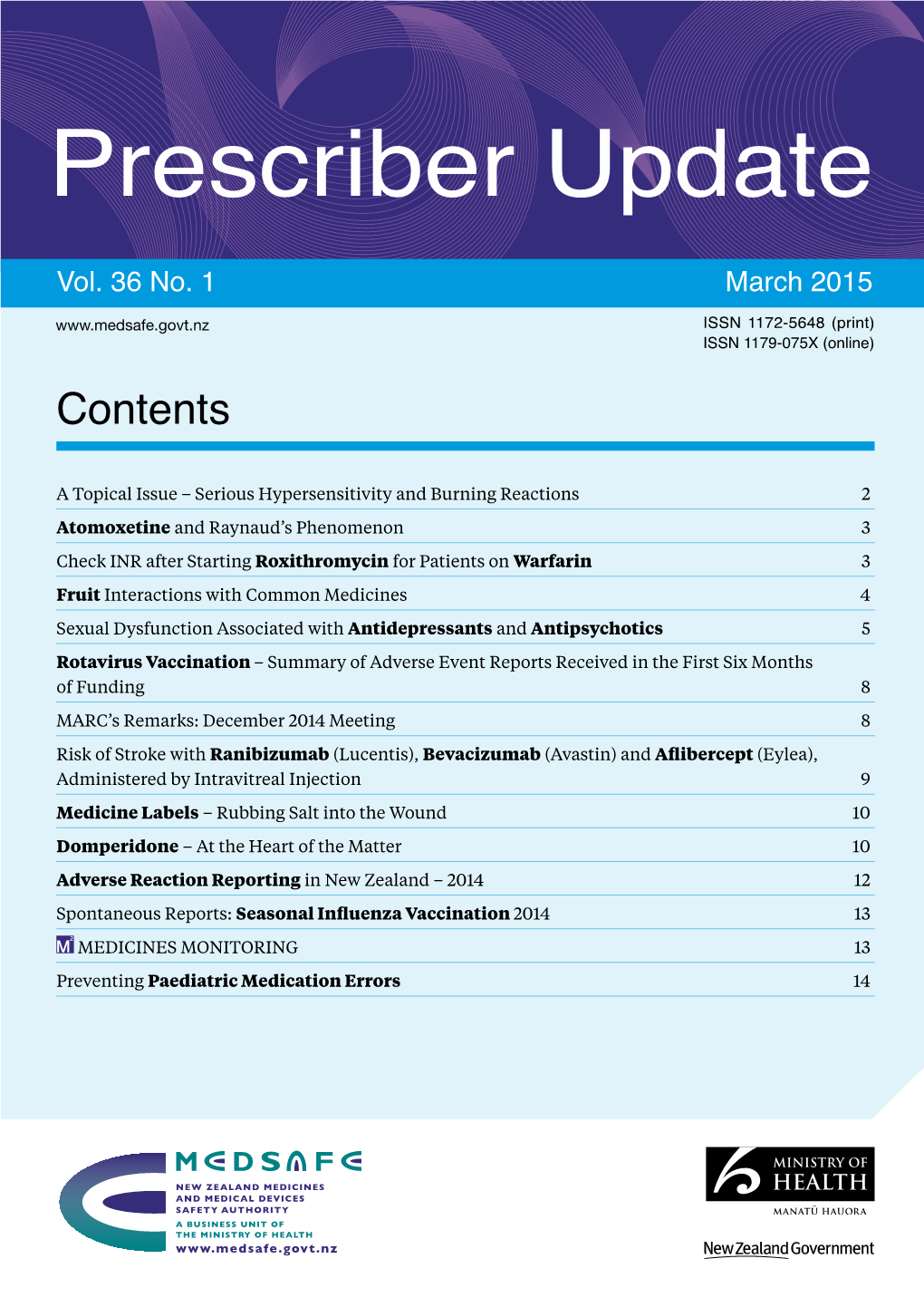 Prescriber Update Vol.36 No.1 March 2015