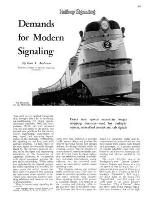 Demands for Modern Signaling·