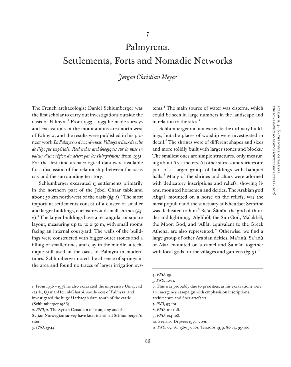 Palmyrena. Settlements, Forts and Nomadic Networks