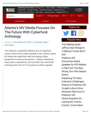 Atlanta's MV Media Focuses on the Future with Cyberfunk Anthology 1/20/21, 1:35 PM