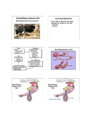 Animal/Dairy Science 434� Learning Objectives