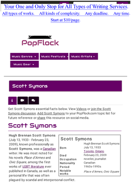 Scott Symons Resource