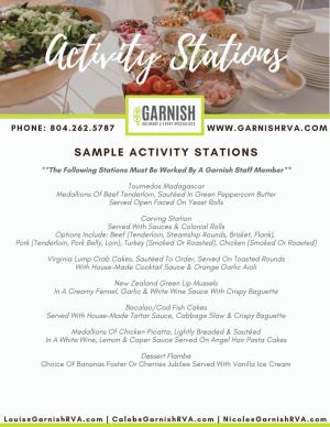 Sample Food Activity Stations