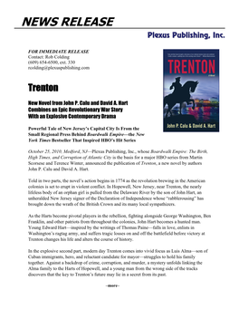 Trenton, a New Novel from John P. Calu and David