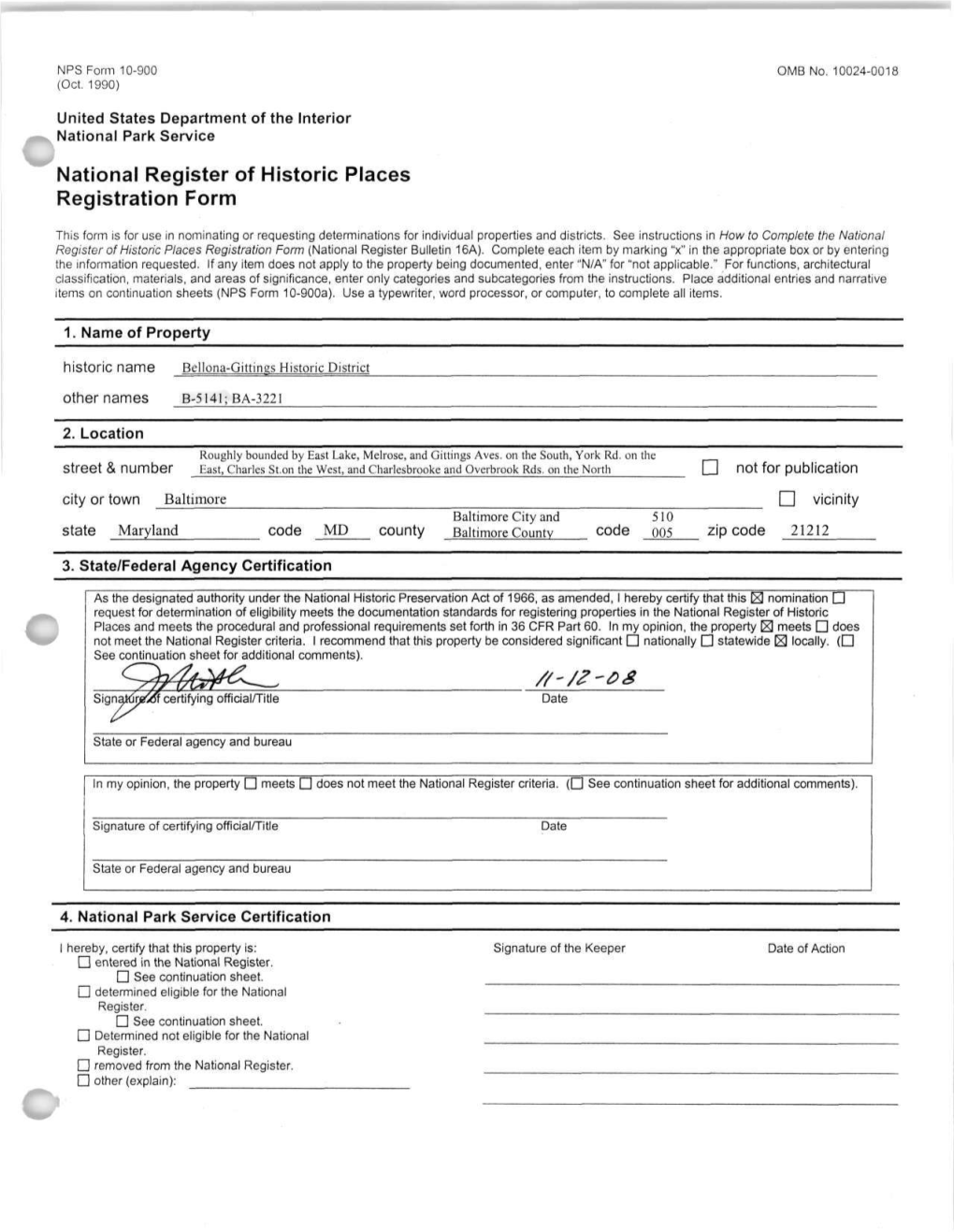 National Register of Historic Places Registration Form