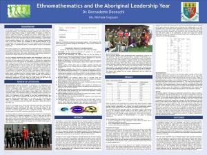 Ethnomathematics and the Aboriginal Leadership Year (--THIS SECTION DOES NOT PRINT--)