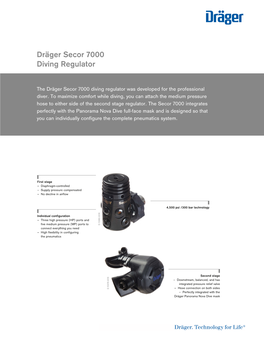 Dräger Secor 7000 Diving Regulator