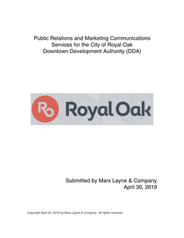 Royal Oak DDA Proposal DRAFT 4 26 19