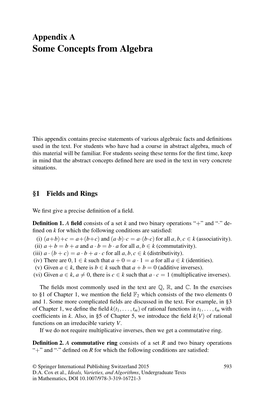 Appendix a Some Concepts from Algebra