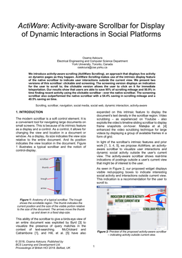 Actiware: Activity-Aware Scrollbar for Display of Dynamic Interactions in Social Platforms