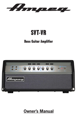 SVT-VR Bass Guitar Amplifier