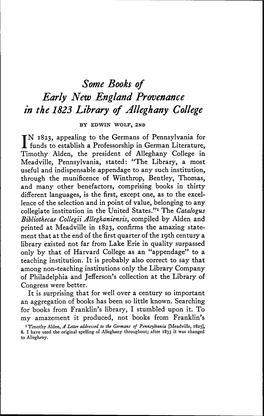 View of John Winthrop's Career As a Scientist, to Mention the Copy of Euclid, Cambridge, 1655, Which Had Been Used in College Successively by Penn Townsend (A.B