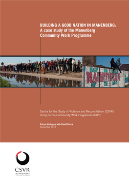 A Case Study of the Manenberg Community Work Programme