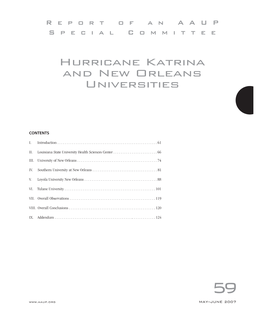Hurricane Katrina and New Orleans Universities