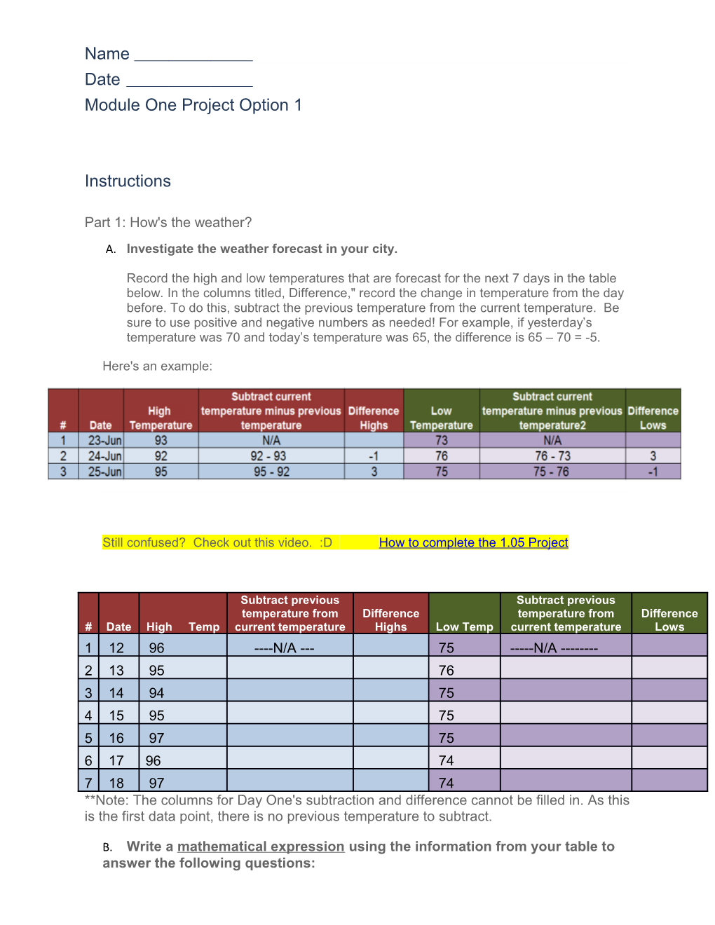 Module One Project Option 1