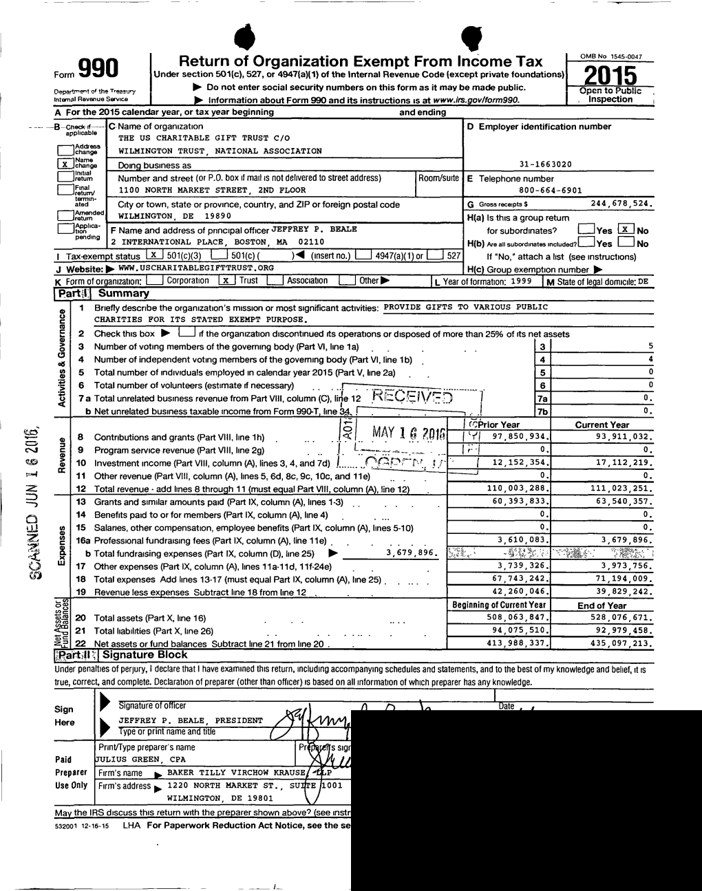 Form 990 2015