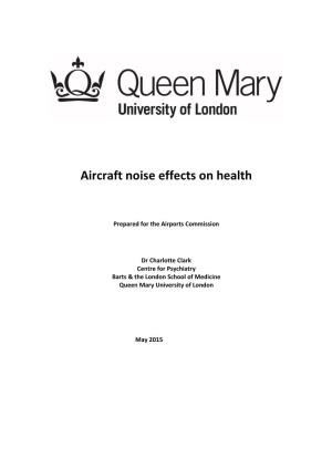 Aircraft Noise Effects on Health