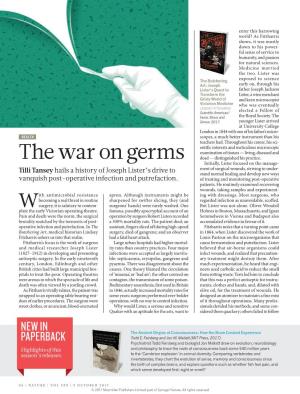 The War on Germs Dead — Distinguished His Practice