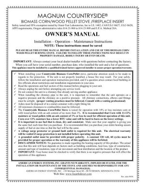 Magnum Countryside® Owner's Manual