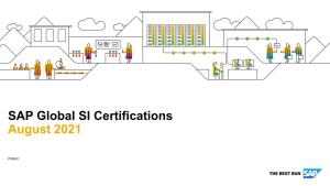SAP Global SI Certifications August 2021