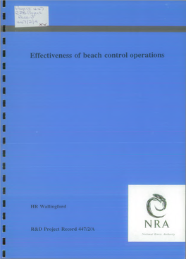 Effectiveness of Beach Control Operations