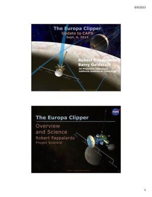 The Europa Clipper Update to CAPS Sept