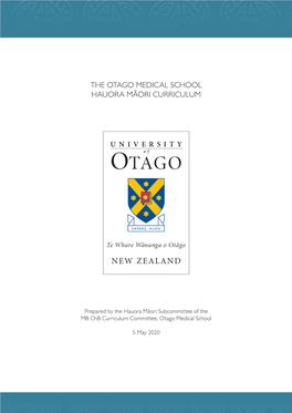 The Otago Medical School Hauora Mäori Curriculum